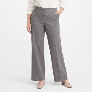 NEW Chico's Womens Metro Wide Leg Trouser Heather Gray 32in Reg Size 2 | L | 12